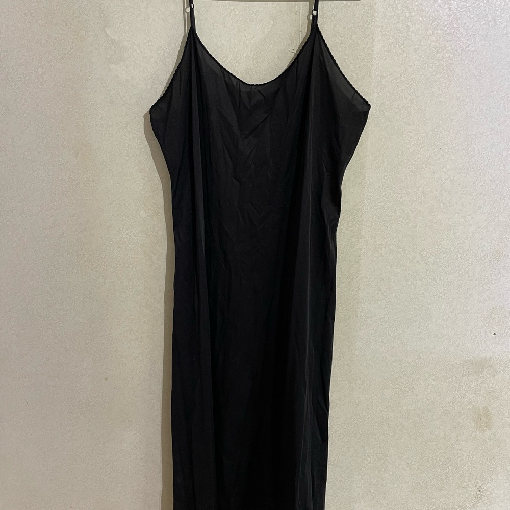 Vanity Fair Vintage Classic Black Slip Dress